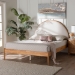 Baxton Studio Dawson Japandi Cream Teddy Fabric and Oak Brown Wood Queen Bed - BSOMG0238-1-NT Oak/Cream 3001-Queen