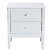 Baxton Studio Lucera Mid-Century White 2-Drawer Bobbin Nightstand - BSOMG9011-White-2DW-NS