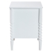 Baxton Studio Lucera Mid-Century White 2-Drawer Bobbin Nightstand - BSOMG9011-White-2DW-NS