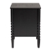 Baxton Studio Lucera Mid-Century Black 2-Drawer Bobbin Nightstand - BSOMG9011-Black-2DW-NS