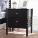 Baxton Studio Lucera Mid-Century Black 2-Drawer Bobbin Nightstand - BSOMG9011-Black-2DW-NS