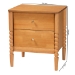 Baxton Studio Lucera Mid-Century Oak Brown 2-Drawer Bobbin Nightstand - BSOMG9011-NT Oak-2DW-NS