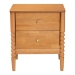 Baxton Studio Lucera Mid-Century Oak Brown 2-Drawer Bobbin Nightstand - BSOMG9011-NT Oak-2DW-NS