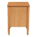 Baxton Studio Lucera Mid-Century Oak Brown 2-Drawer Bobbin Nightstand - BSOMG9011-NT Oak-2DW-NS