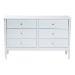 Baxton Studio Lucera Mid-Century White Bobbin Wood 6-Drawer Dresser - BSOMG9011-White-6DW-Dresser