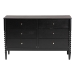 Baxton Studio Lucera Mid-Century Black Bobbin Wood 6-Drawer Dresser - BSOMG9011-Black-6DW-Dresser