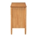Baxton Studio Lucera Mid-Century Oak Brown Bobbin Wood 6-Drawer Dresser - BSOMG9011-NT Oak-6DW-Dresser