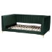 Baxton Studio Oksana Glam and Luxe Emerald Green Velvet and Gold Metal Full Daybed - BSOCF0344-Emerald Green Daybed-Full