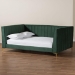 Baxton Studio Oksana Glam and Luxe Emerald Green Velvet and Gold Metal Full Daybed - BSOCF0344-Emerald Green Daybed-Full