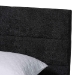 Baxton Studio Mariette Japandi Dark Grey Teddy Fabric and Walnut Brown Wood Queen Bed - BSOBBT61242-XD841-26 Dark Grey/Walnut-Queen