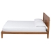 Baxton Studio Aldith Japandi Walnut Brown Toolless Assembly Queen Platform Bed - BSOBBT61232-Tooless-Walnut-Queen