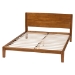 Baxton Studio Aldith Japandi Walnut Brown Toolless Assembly Queen Platform Bed - BSOBBT61232-Tooless-Walnut-Queen