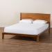 Baxton Studio Aldith Japandi Walnut Brown Toolless Assembly Queen Platform Bed - BSOBBT61232-Tooless-Walnut-Queen