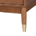 Baxton Studio Mandolin Mid-Century Ash Walnut Wood 6-Drawer Dresser - BSOMG9010-Ash Walnut/Gold-6DW-Dresser