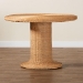 bali & pari Farrow Bohemian Braided Light Honey Rattan Dining Table - BSOBraided-Light Honey Rattan-DT