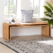 bali & pari Nevada Bohemian Light Honey Rattan Accent Bench - BSONevada-Light Honey Rattan-Bench