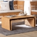bali & pari Nevada Bohemian Light Honey Rattan Coffee Table - BSONevada-Light Honey Rattan-CT