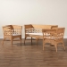 bali & pari Oxford Bohemian Light Honey Rattan 3-Piece Living Room Chair Set - BSOOxford-Light Honey Rattan-3PC Set
