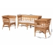 bali & pari Oxford Bohemian Light Honey Rattan 3-Piece Living Room Chair Set - BSOOxford-Light Honey Rattan-3PC Set