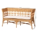 bali & pari Oxford Bohemian Light Honey Rattan Dining Bench with Armrests - BSOOxford-Light Honey Rattan-Arm-Bench