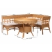 bali & pari Matilde Bohemian Light Honey Rattan 3-Piece Dining Nook Set - BSOMatilde-3PC Dining Nook Set