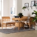 bali & pari Matilde Bohemian Light Honey Rattan 3-Piece Dining Nook Set - BSOMatilde-3PC Dining Nook Set