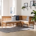 bali & pari Oxford Bohemian Light Honey Rattan 2-Piece Dining Nook Bench Set - BSOOxford-Light Honey Rattan-2PC Bench Set