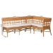 bali & pari Oxford Bohemian Light Honey Rattan 2-Piece Dining Nook Bench Set - BSOOxford-Light Honey Rattan-2PC Bench Set
