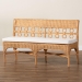 bali & pari Oxford Bohemian Light Honey Rattan Dining Bench - BSOOxford-Light Honey Rattan-Armless-Bench