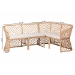 bali & pari Aysi Bohemian Light Honey Rattan 2-Piece Dining Nook Bench Set - BSOAysi-Light Honey Rattan-2PC Bench Set