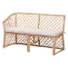 bali & pari Ellard Bohemian Light Honey Rattan 3-Piece Dining Nook Set - BSOAysi/Braided-3PC Dining Set