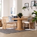 bali & pari Ellard Bohemian Light Honey Rattan 3-Piece Dining Nook Set - BSOAysi/Braided-3PC Dining Set