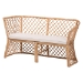 bali & pari Frayne Bohemian Light Honey Rattan 3-Piece Dining Nook Set - BSOAysi/Palm Short-3PC Dining Set