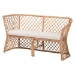bali & pari Aysi Bohemian Light Honey Rattan 2-Piece Dining Nook Bench Set - BSOAysi-Light Honey Rattan-2PC Bench Set