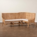 bali & pari Baako Bohemian Light Honey Rattan 2-Piece Dining Nook Bench Set - BSOBaako-Light Honey Rattan-2PC Bench Set