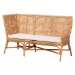 bali & pari Nantai Bohemian Light Honey Rattan 3-Piece Dining Nook Set - BSOBaako/Braided-3PC Dining Set