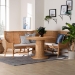 bali & pari Nantai Bohemian Light Honey Rattan 3-Piece Dining Nook Set - BSOBaako/Braided-3PC Dining Set