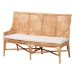 bali & pari Olivera Bohemian Light Honey Rattan 3-Piece Dining Nook Set - BSOBaako/Palm Short-3PC Dining Set