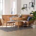 bali & pari Olivera Bohemian Light Honey Rattan 3-Piece Dining Nook Set - BSOBaako/Palm Short-3PC Dining Set