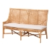 bali & pari Baako Bohemian Light Honey Rattan 2-Piece Dining Nook Bench Set - BSOBaako-Light Honey Rattan-2PC Bench Set