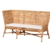 bali & pari Baako Bohemian Light Honey Rattan 2-Piece Dining Nook Bench Set - BSOBaako-Light Honey Rattan-2PC Bench Set