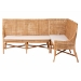 bali & pari Baako Bohemian Light Honey Rattan 2-Piece Dining Nook Bench Set - BSOBaako-Light Honey Rattan-2PC Bench Set