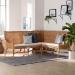 bali & pari Baako Bohemian Light Honey Rattan 2-Piece Dining Nook Bench Set - BSOBaako-Light Honey Rattan-2PC Bench Set