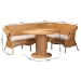 bali & pari Rashtin Bohemian Light Honey Rattan 3-Piece Dining Nook Set - BSOTamara/Braided-3PC Dining Set