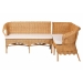 bali & pari Tamara Bohemian Light Honey Rattan 2-Piece Dining Nook Bench Set - BSOTamara-Light Honey Rattan-2PC Bench Set