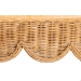 bali & pari Abena Bohemian Scalloped Light Honey Rattan Dining Table - BSOPalm Short-Round-Light Honey Rattan-DT