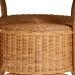 bali & pari Abena Bohemian Scalloped Light Honey Rattan Dining Table - BSOPalm Short-Round-Light Honey Rattan-DT