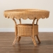 bali & pari Abena Bohemian Scalloped Light Honey Rattan Dining Table - BSOPalm Short-Round-Light Honey Rattan-DT