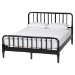 Baxton Studio Braith Farmhouse Black Spindle Wood Queen Size Platform Bed