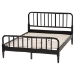 Baxton Studio Braith Farmhouse Black Spindle Wood Queen Size Platform Bed - BSOSW8620-Black-Queen